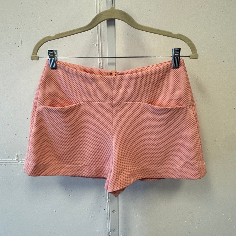 BCBGeneration Lena Coral Pink Textured Waffle Knit Shorts‎ Size 6 YXQ7C650-Q6W